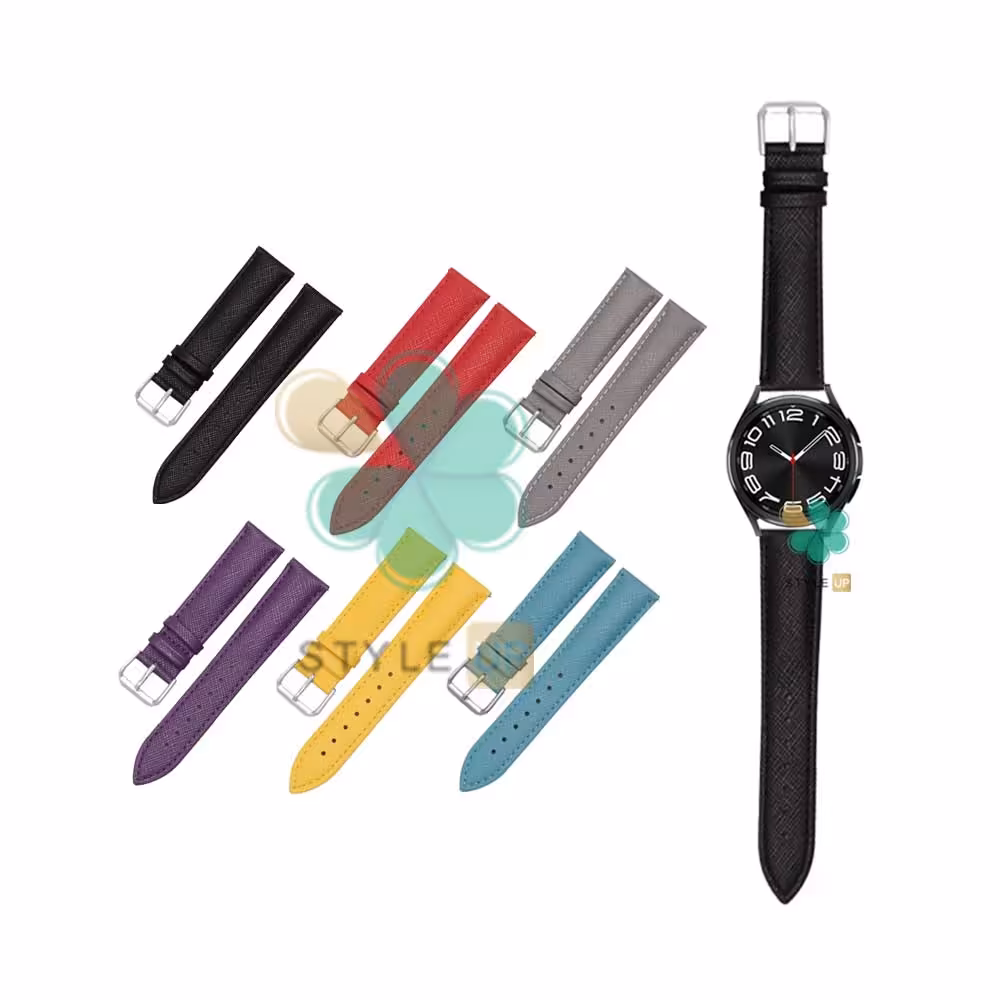 بند ساعت چرم طرح Lee مناسب Samsung Galaxy Watch 6 Classic 43/47mm