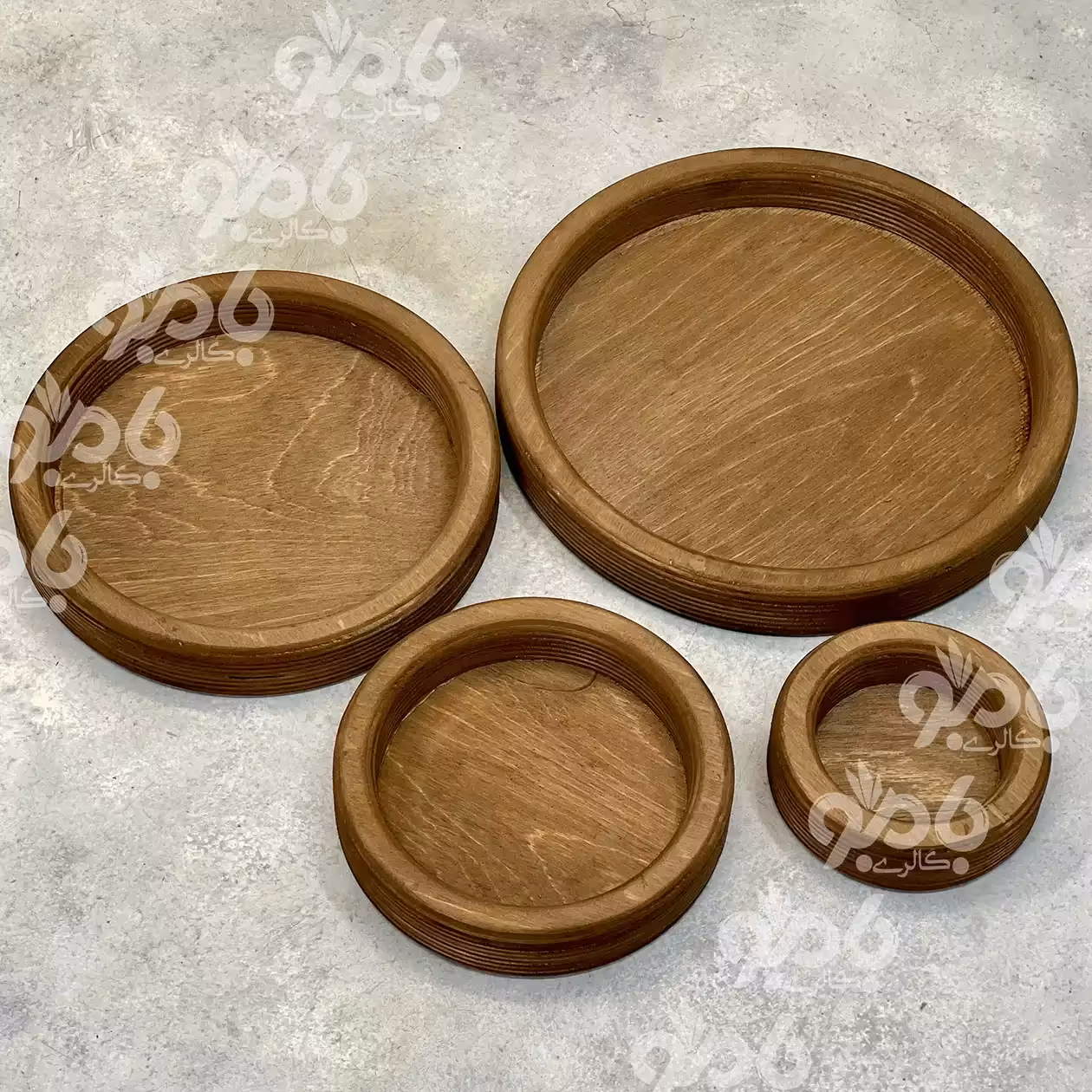 کاسه و ظروف پذیرایی 4تیکه گرد پلای وود