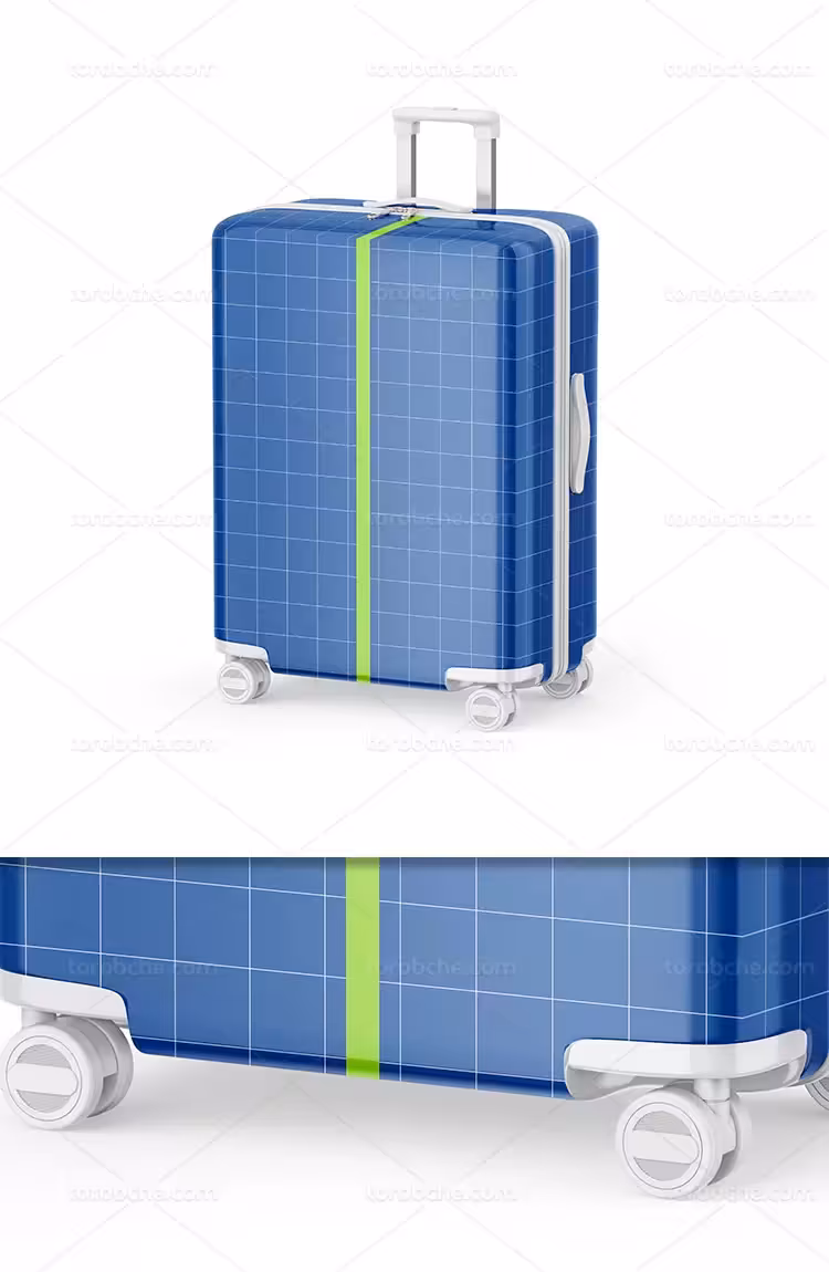 موکاپ چمدان بزرگ با کیفیت | گرافیک با طعم تربچه