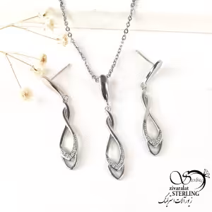 نیمست اشکی دولاین نقره 925 ایتالیا کد 9366