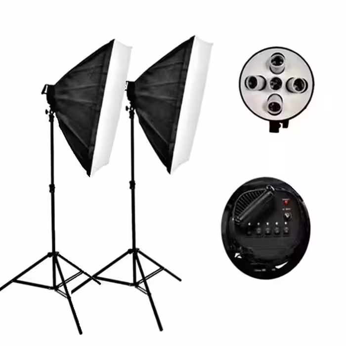 کیت 2 شاخه سافت باکس 70×50 دیاموند   هولدر 5 لامپ   پایه