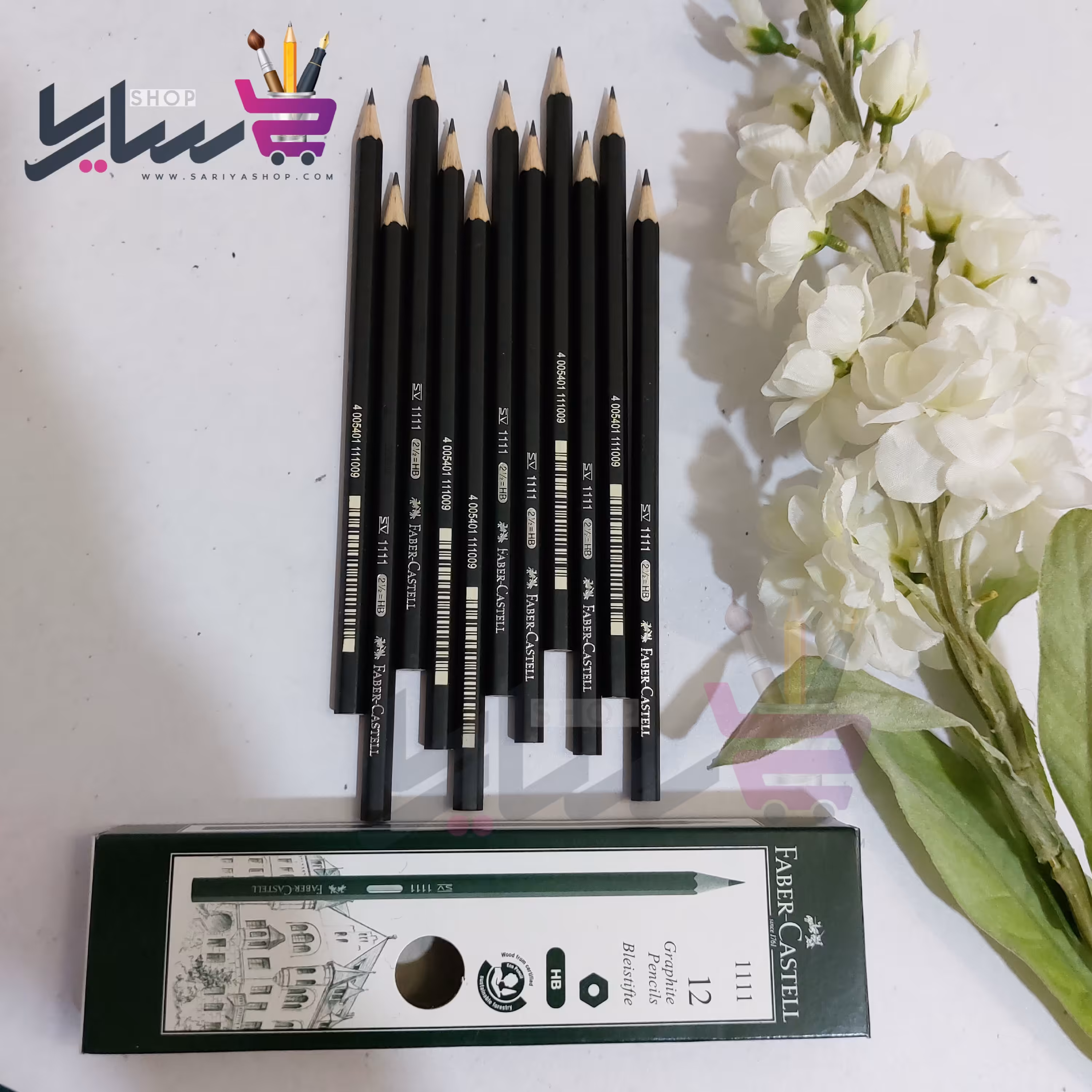 مداد مشکی فابر کاستل اصل بسته 12 عددی