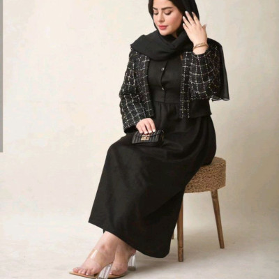 پیراهن مهمانی زنانه مخمل مدل ست‌ پیراهن‌ مخمل سوییت و کراپ شنل ترک