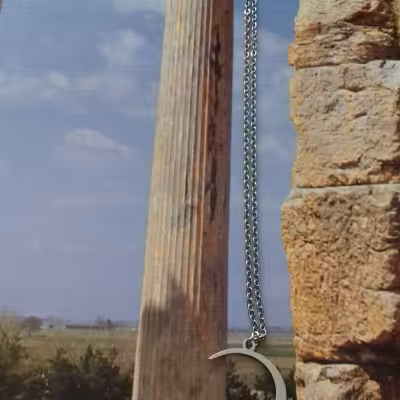 گردنبند استیل طرح ماه