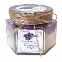 شمع شیشه ای معطر مدل لاوندر