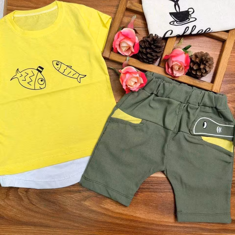 ست تیشرت و شلوارک پسرانه ماهی