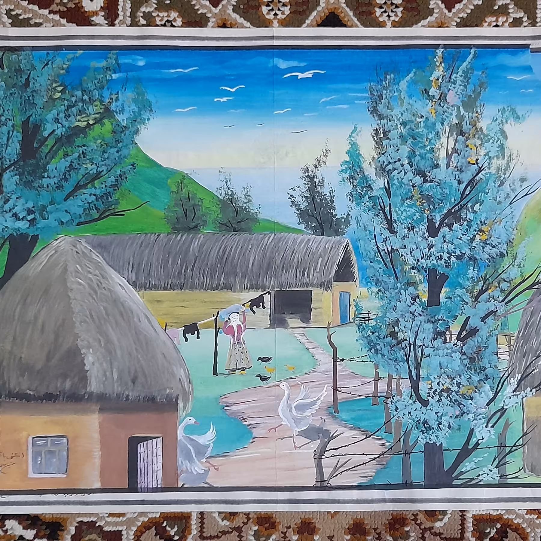 نقاشی زیبا از طبیعت با آبرنگ و گواش روی کاغذ ، هرنقاشی به صورت جدا150000 هزارتومان