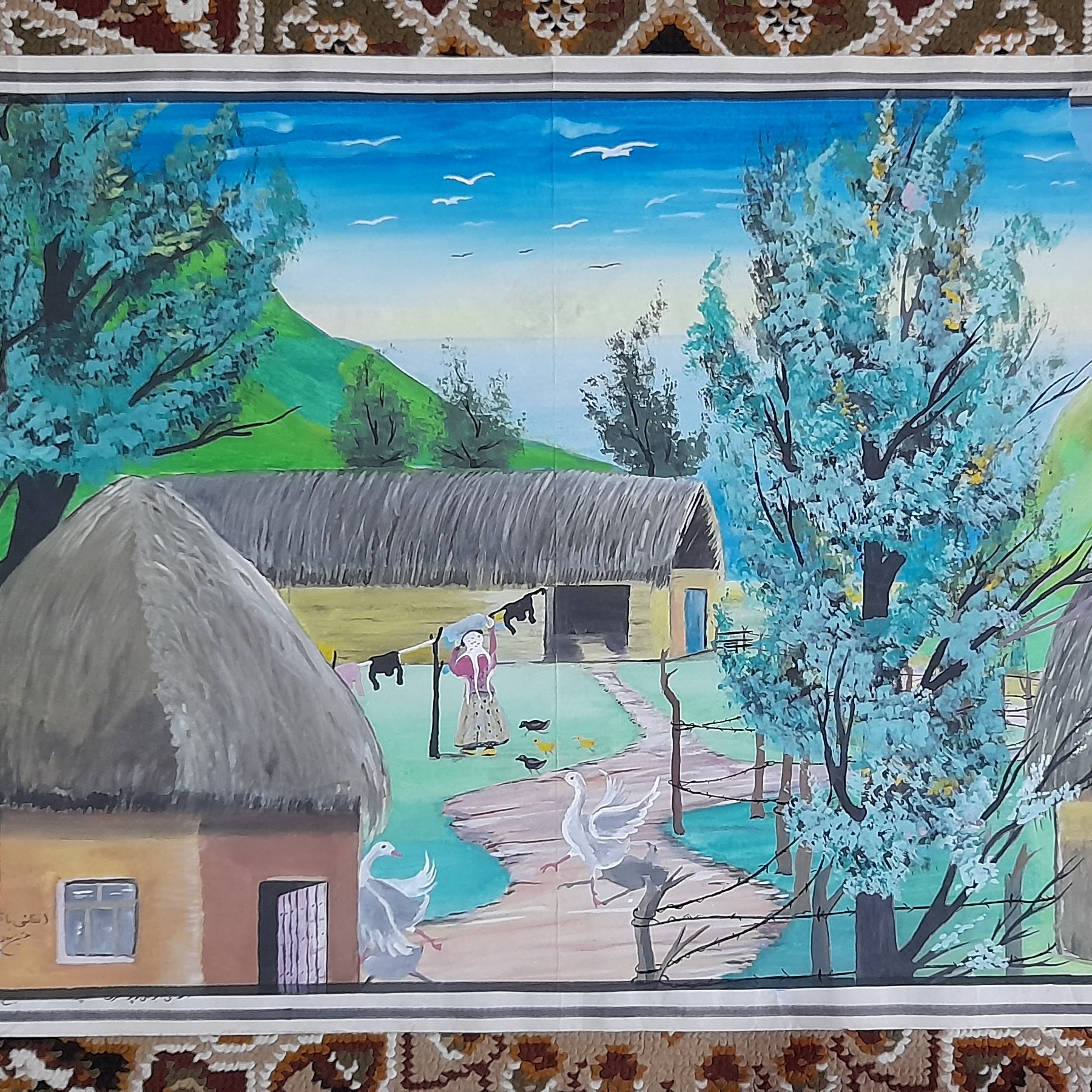 نقاشی زیبا از طبیعت با آبرنگ و گواش روی کاغذ ، هرنقاشی به صورت جدا150000 هزارتومان