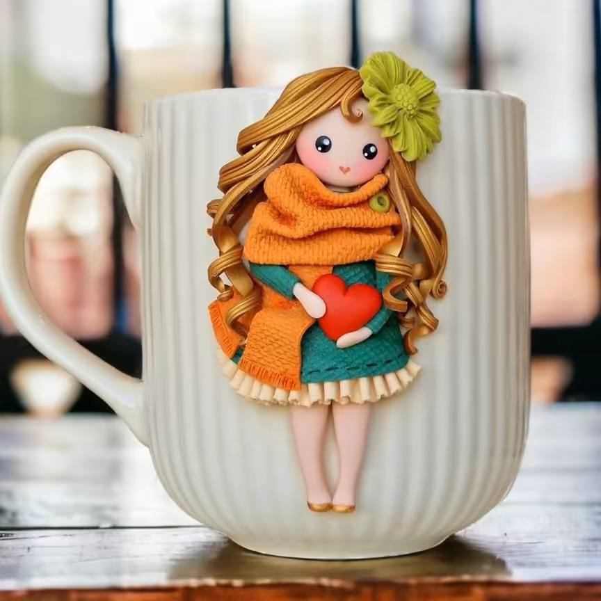 ماگ عروسکی جنس سرامیک 400گرم 