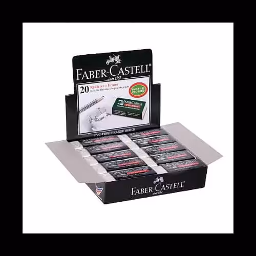 پاک کن فابر کاستل بسته ی 20 عددی سفید رنگ PVC بزرگ