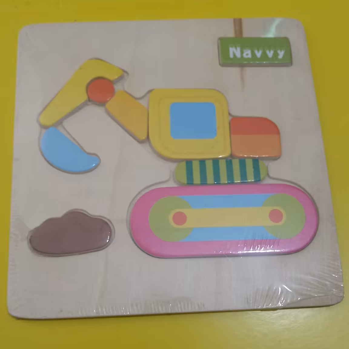 پازل چوبی برجسته 10 تکه بیل مکانیکی