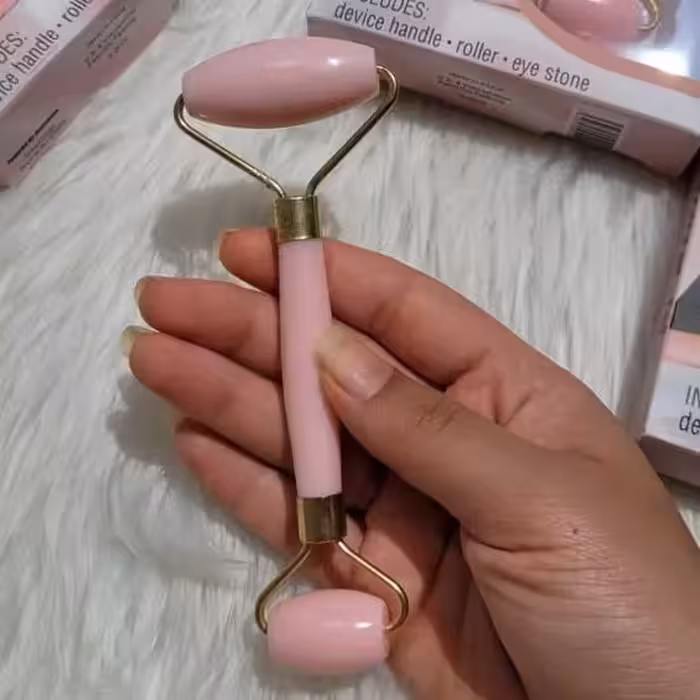 جیدرولر صورتی ماساژور صورت کمک ب جذب بهتر مواد ماسک ها