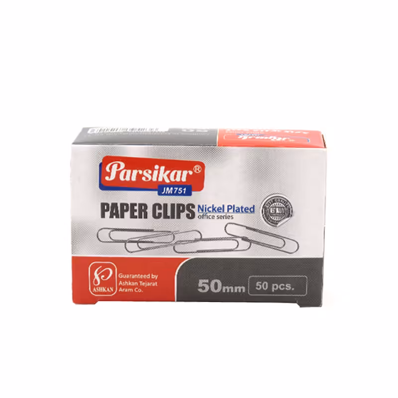 گیره کاغذ پارسیکار مدل JM751-50MM بسته 50 عددی 