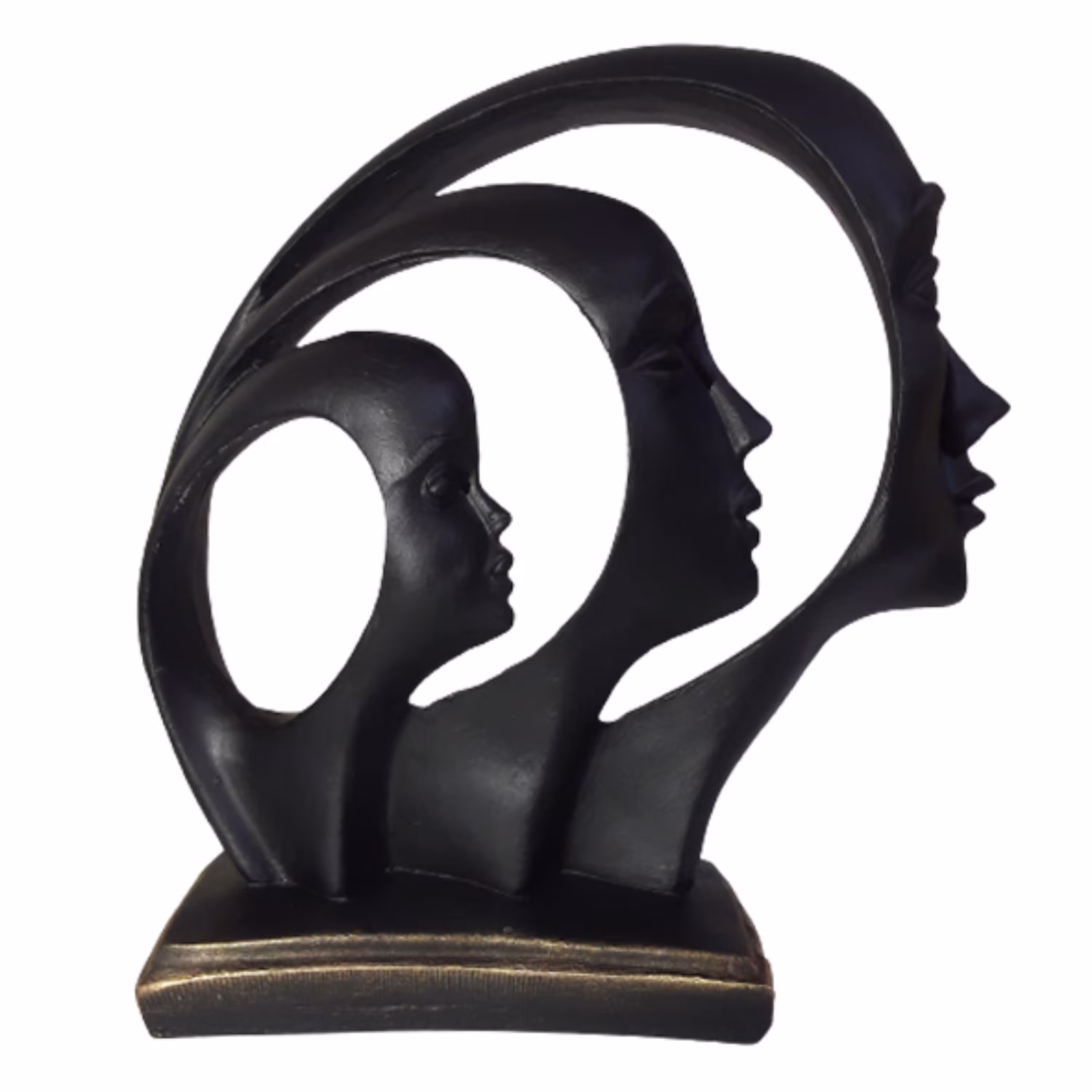 تندیس مدل سه رخ رنگ مشکی و طلایی 500 گرم