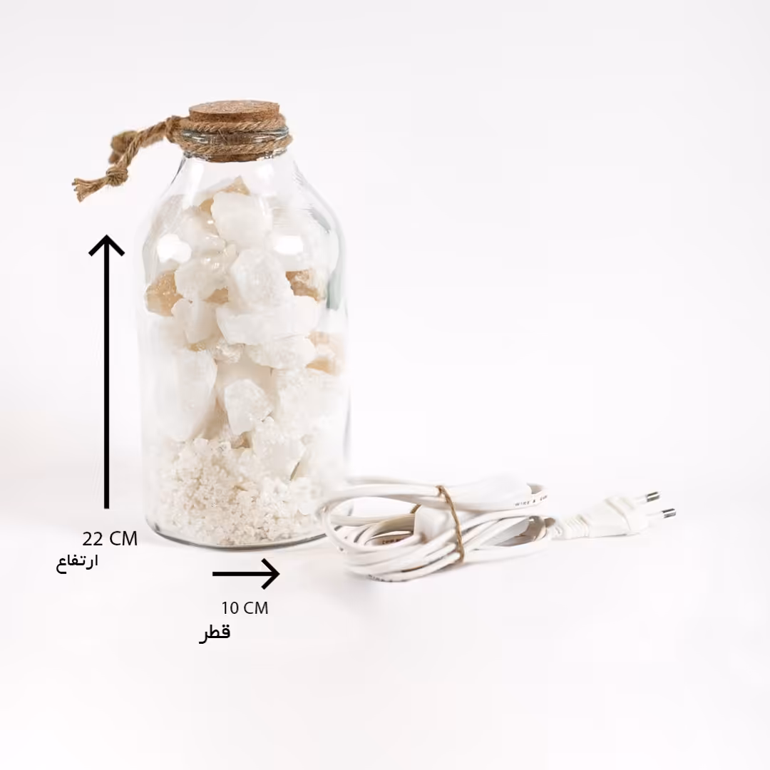 آباژور شیشه ای مدل سنگ نمک