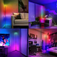 چراغ LED RGB روشنایی هوشمند گوشه ای با حالت های موسیقی برای اتاق نشیمن، اتاق خواب، دفتر