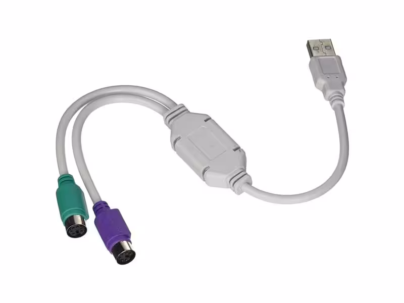 تبدیل USB به PS2 دو پورت (موس و کیبورد)