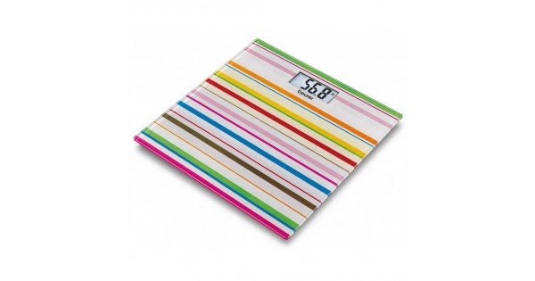 ترازو دیجیتالی طرح دار بیورر آلمان مدل ترازوی beurer GS27-Happy Stripes