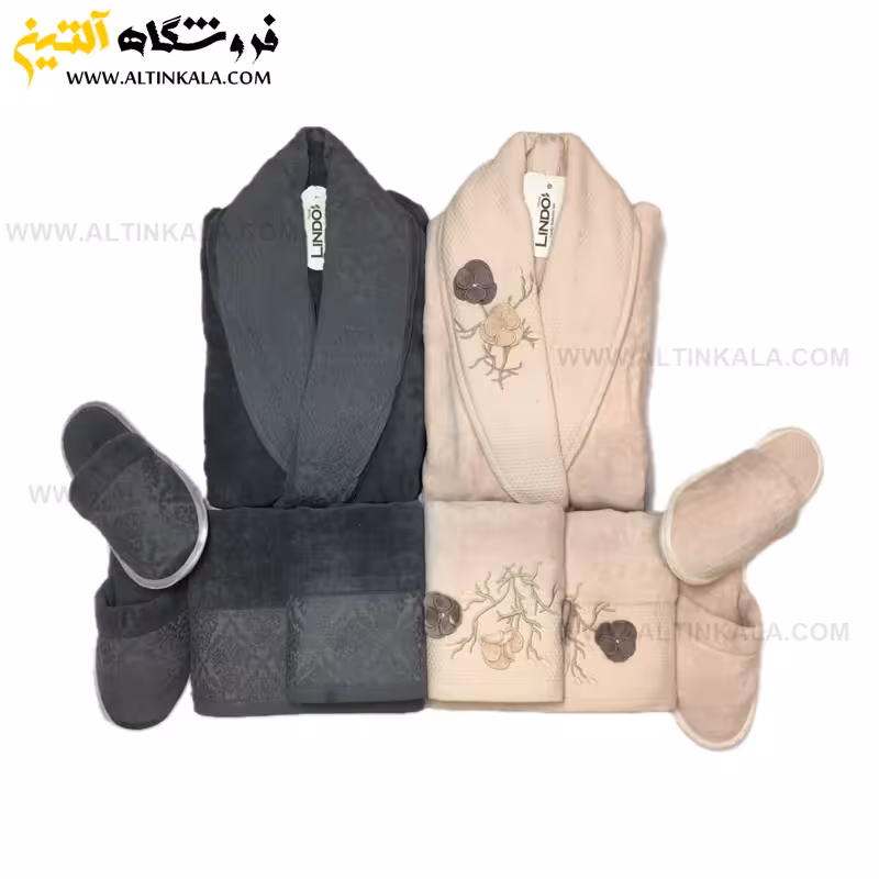 سرویس حوله عروس و داماد 10تکه گلدوزی سه بعدی برند LINDO