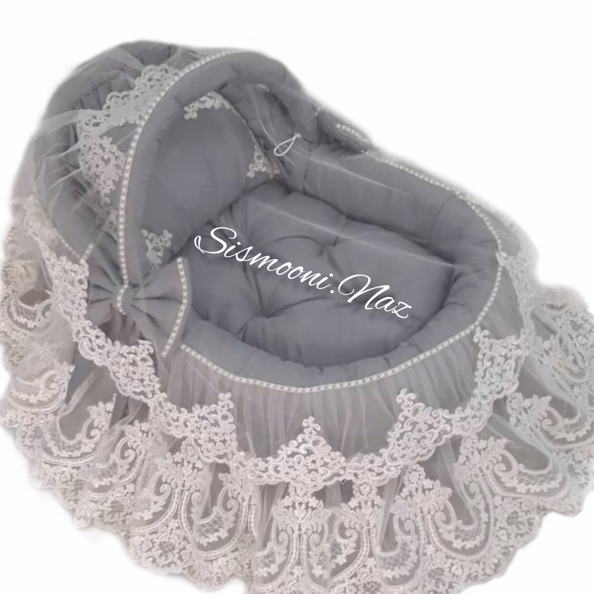 کریر نوزاد پرنسسی  گهواره ای حصیری (ارسال با تیپاکس)