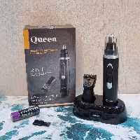 مو زن بینی و گوش کوئین همراه خط زن و پایه