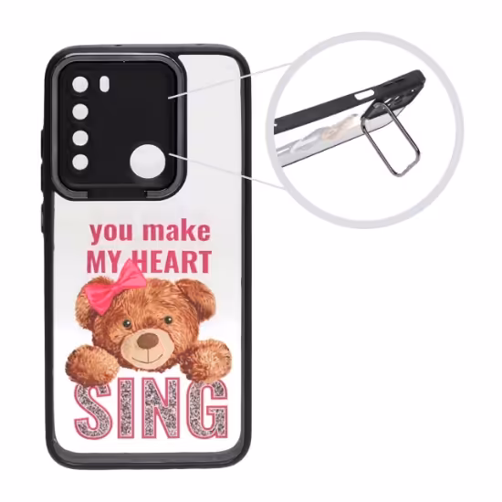 قاب گوشی پشت شفاف طرح دار محافظ لنزدار متال آیرون برای Xiaomi Note 8 - کد 207