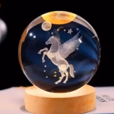 چراغ خواب گوی شیشه ای قطر 6 نورآفتابی