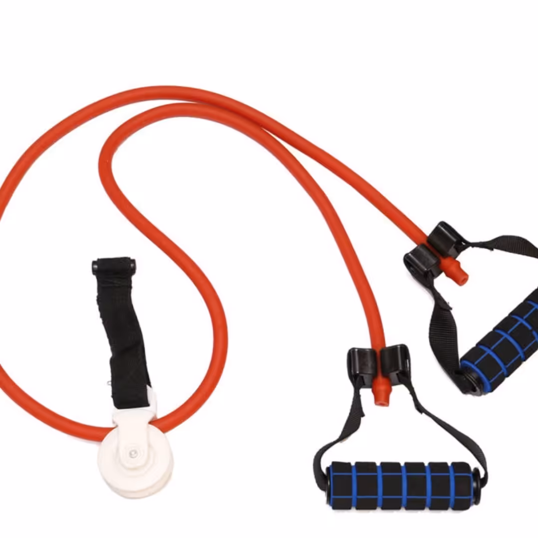 کش ورزشی قرقره ای دسته دار