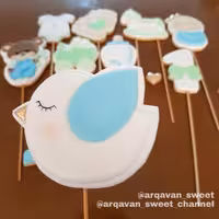 پک ده تایی کوکی دکوراتیو تزیینی تم سیسمونی نوزاد    