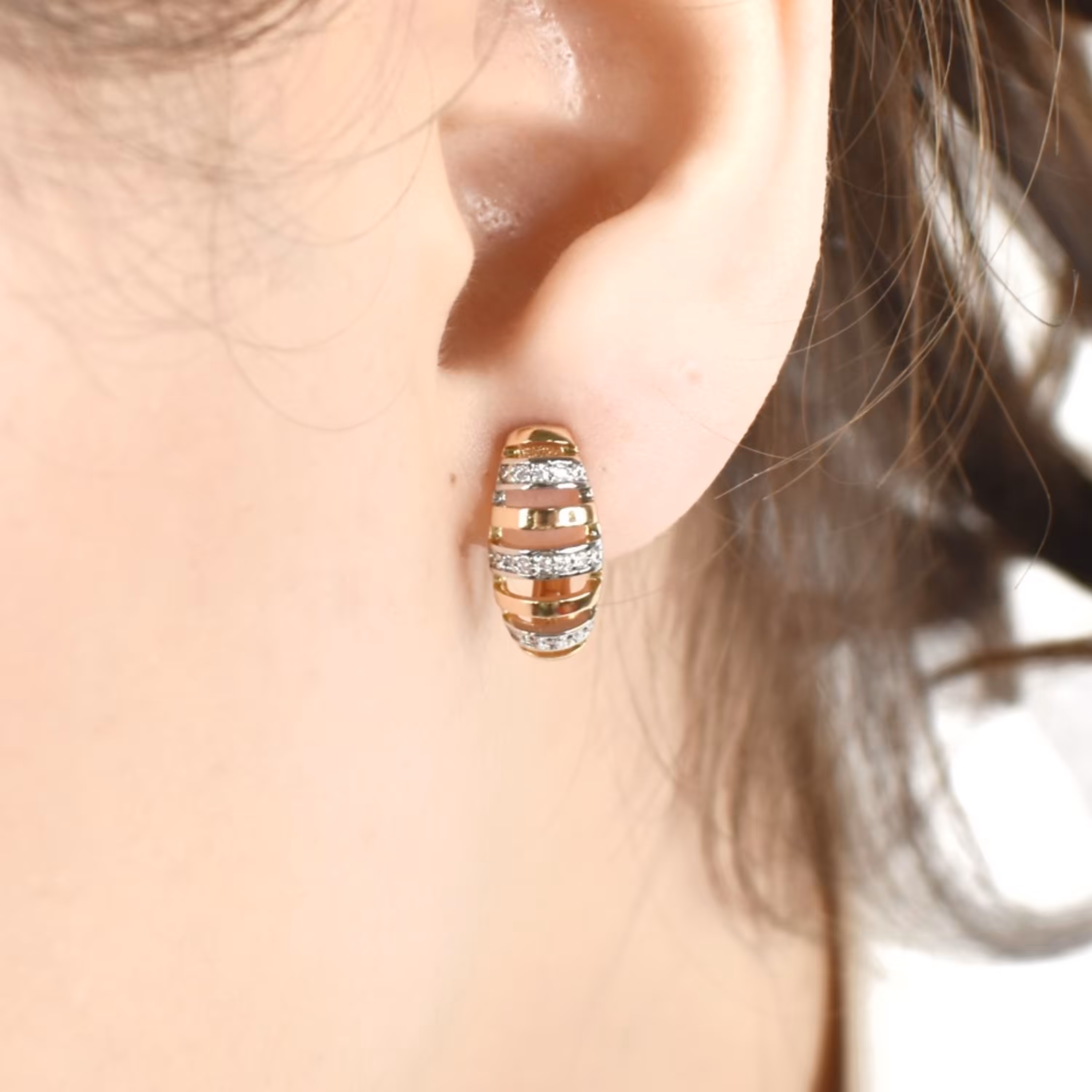 گوشواره ژوپینگ بیضی کد 7447