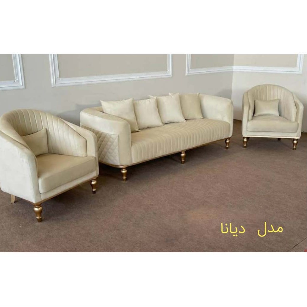 مبل راحتی مدل دیانا 8نفره کلاف تماما چوب روس و فوم سرد قابل سفارش دررنگ دلخواه