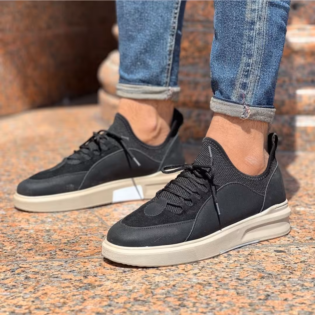 401 کفش کتونی مردانه مجلسی رنگ مشکی راحتی