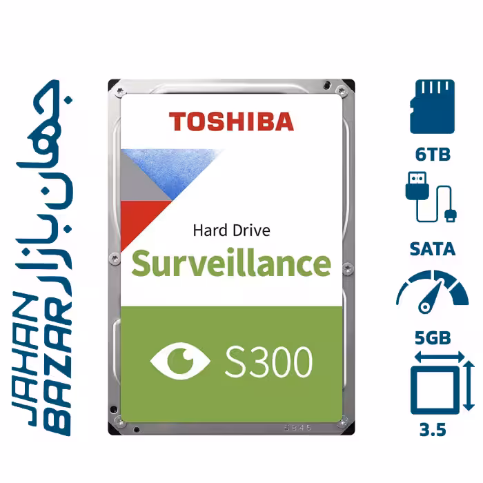 هارد اینترنال 3.5 اینچ توشیبا S300 Surveillance 6TB