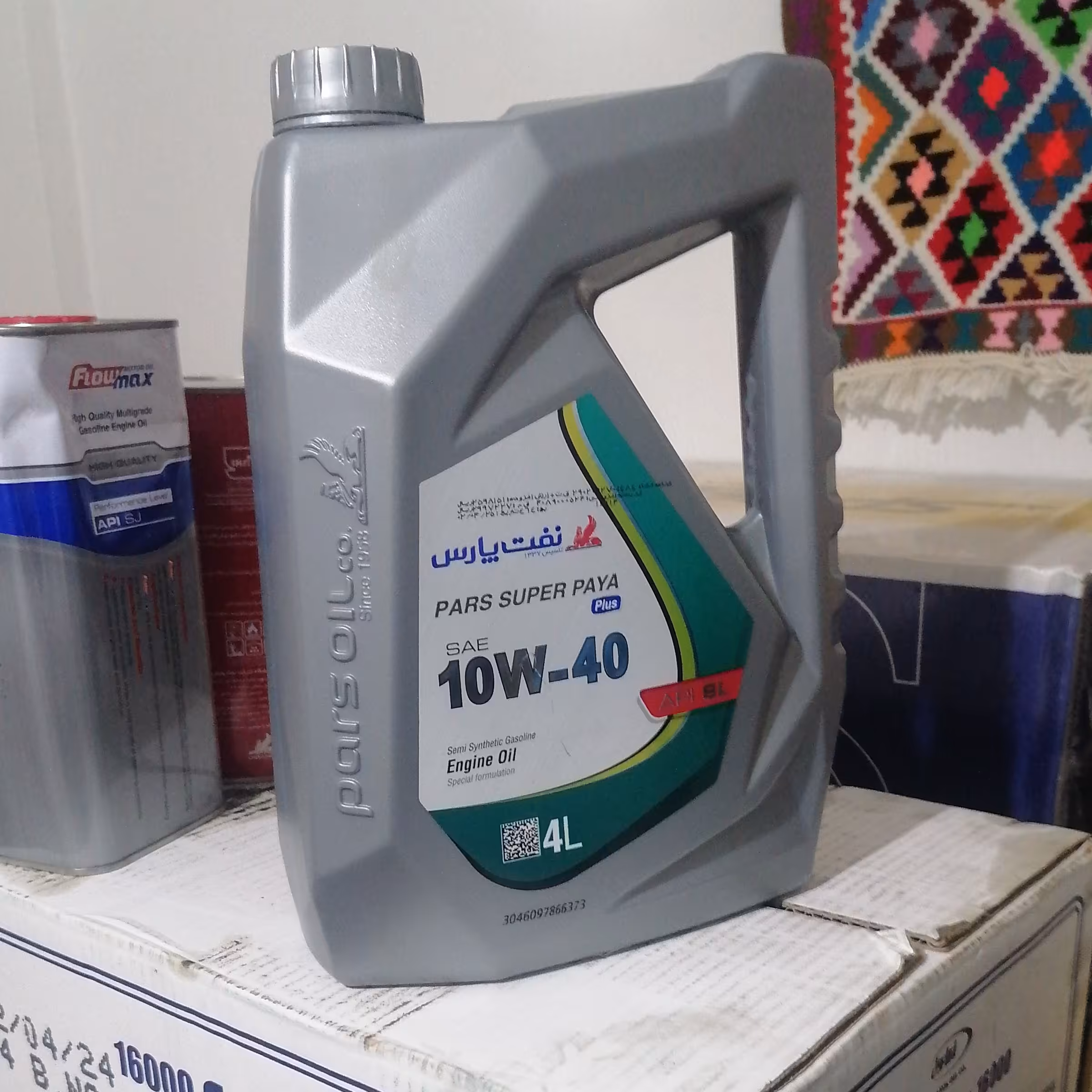 روغن موتور پارس پایا 10W40 چهارلیتری API SL