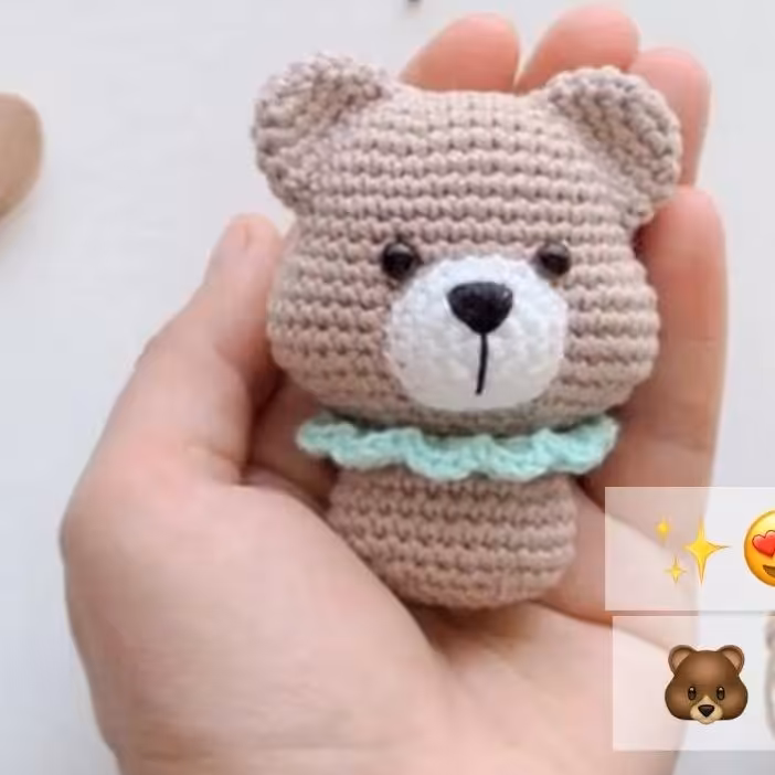 عروسک جغجغه خرسی دستباف ناری