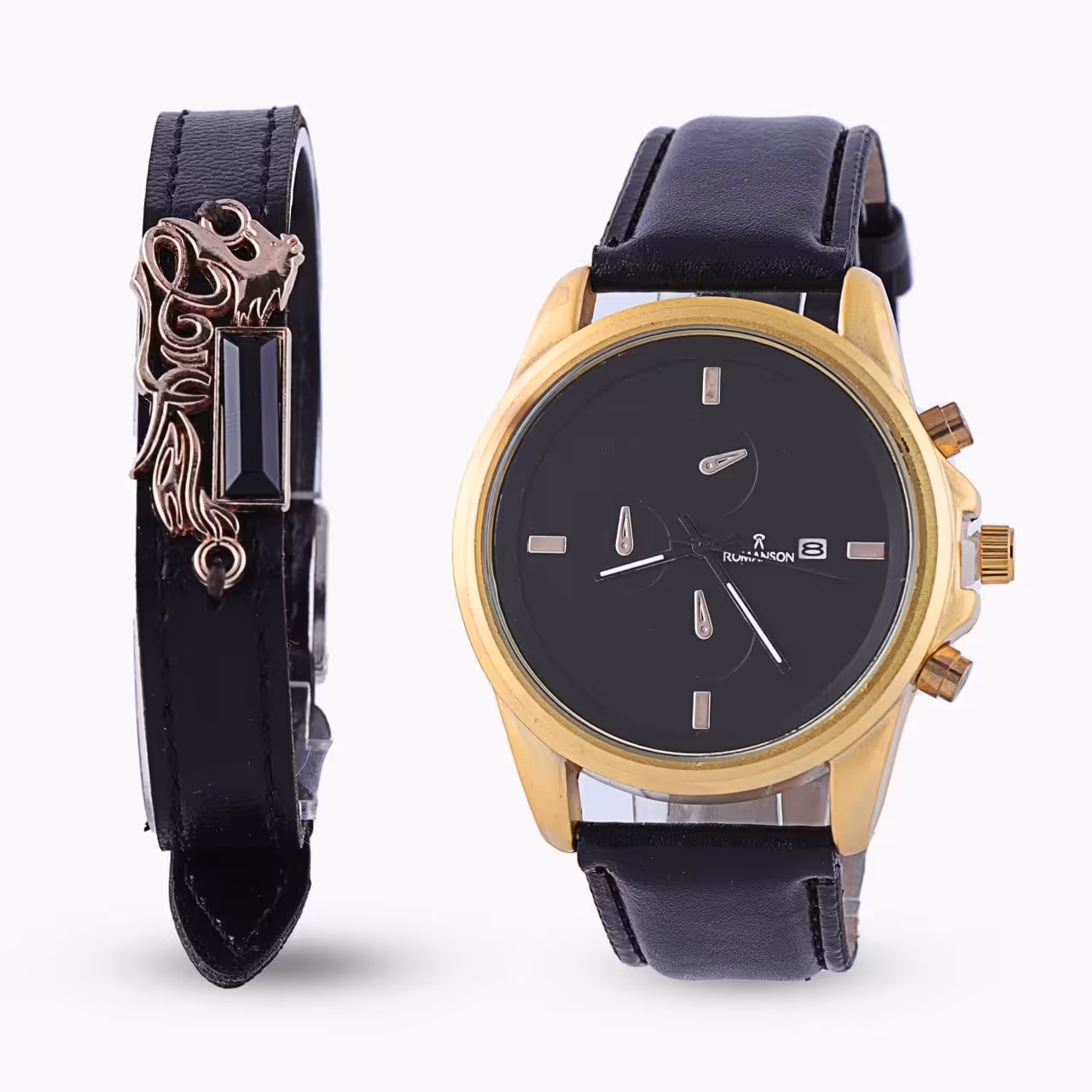 ست ساعتمچی ROMANSON و دستبند مدل 841 دارای روزشمار و جعبه