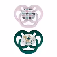 پستانک ارتودنسی 2 عددی 6-18 ماه مدل Advantage سبز و صورتی