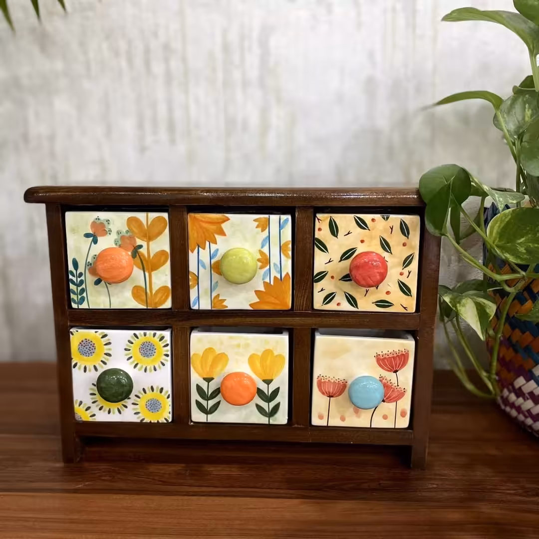 باکس 6 کشو (سرامیکی، چوبی)