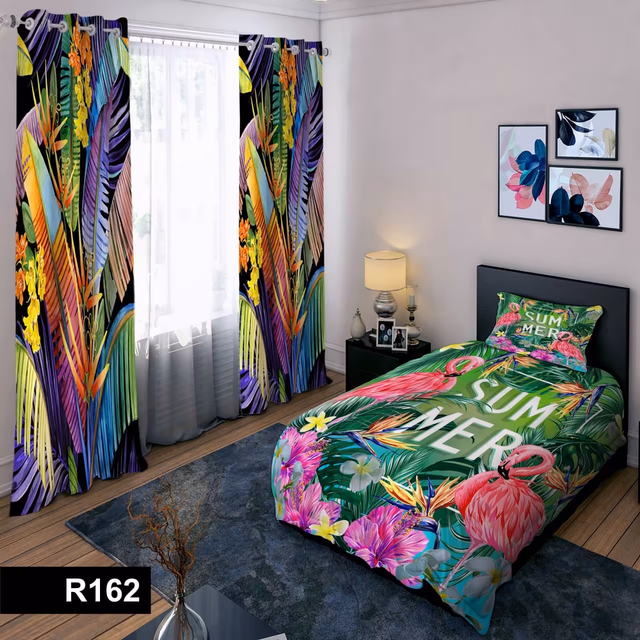 رو تختی یک نفره سه بعدی طرح سامر