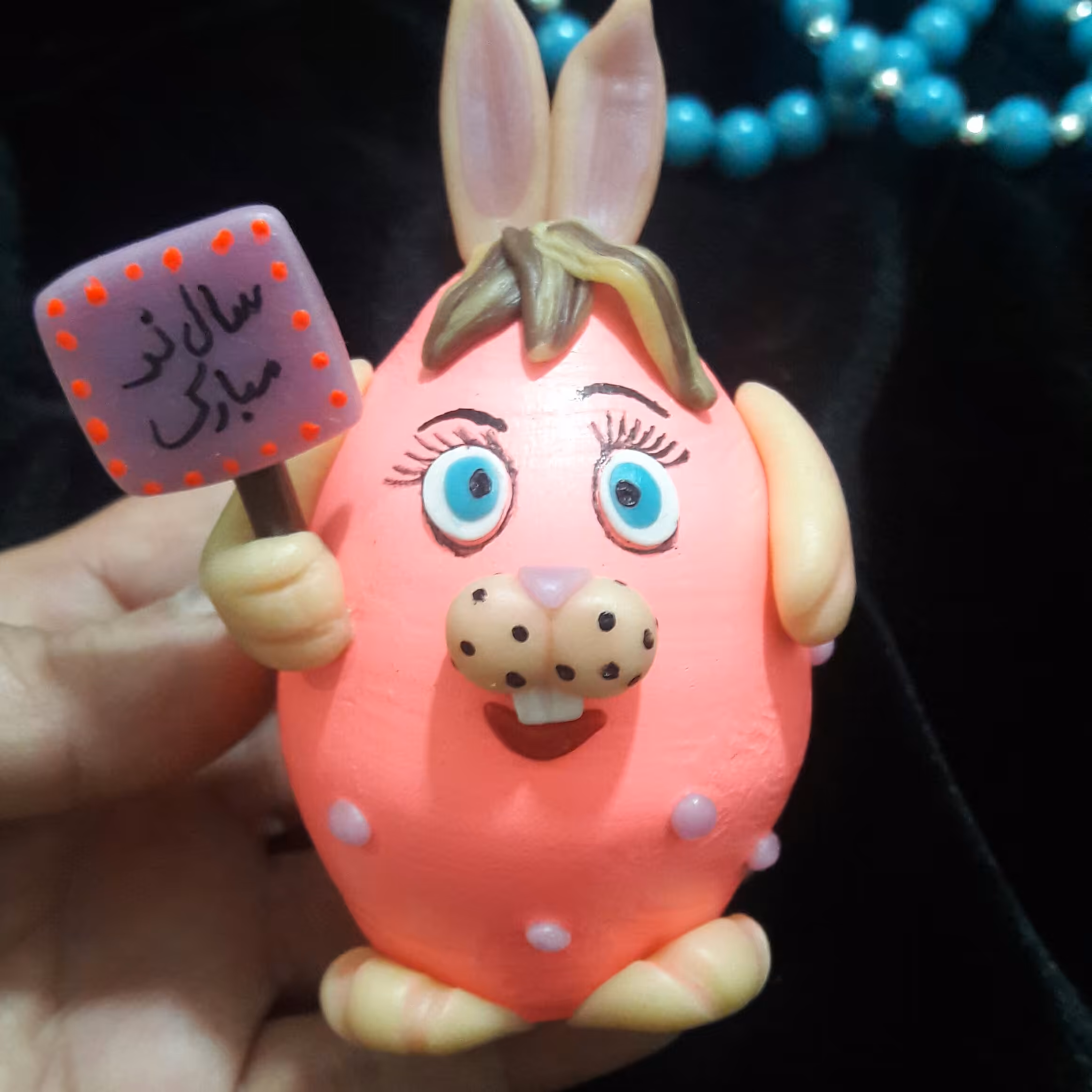 تخم مرغ سفالی با نماد سال جدید قابل شستشو تزیئن سفره های هفت سین قشنگتون و ی عیدی خاص برای بچه ها