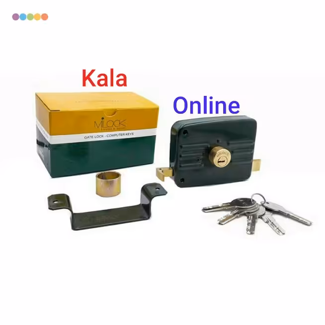 قفل حیاطی میلاک+(پیچ نصب ومقابل)