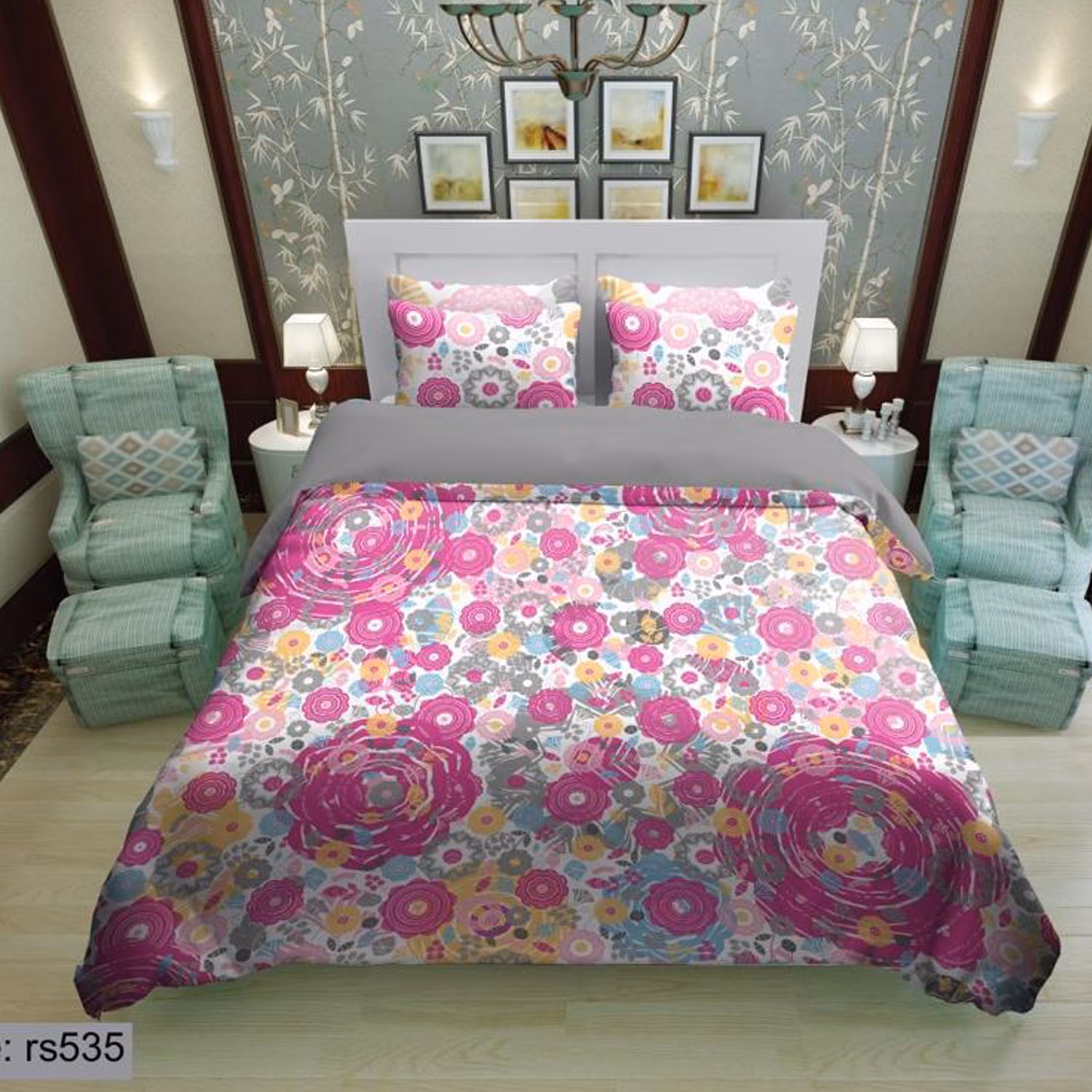 سرویس روتختی 2 نفره تنسل چاپی برندترک لند(Turk Land) rs 535