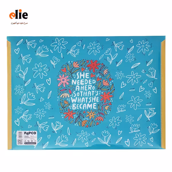 پوشه دکمه دار طرح دار پاپکو سری Classic