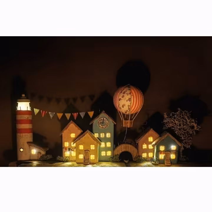 تابلو و چراغ خواب شهر ساحلی