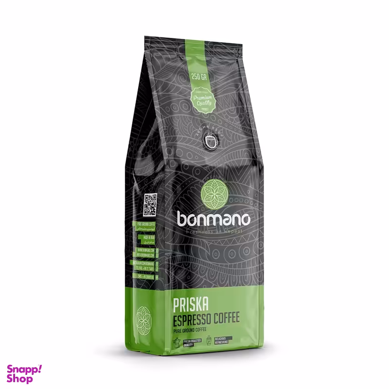 قهوه اسپرسو بن مانو مدل پریسکا وزن 250 گرم