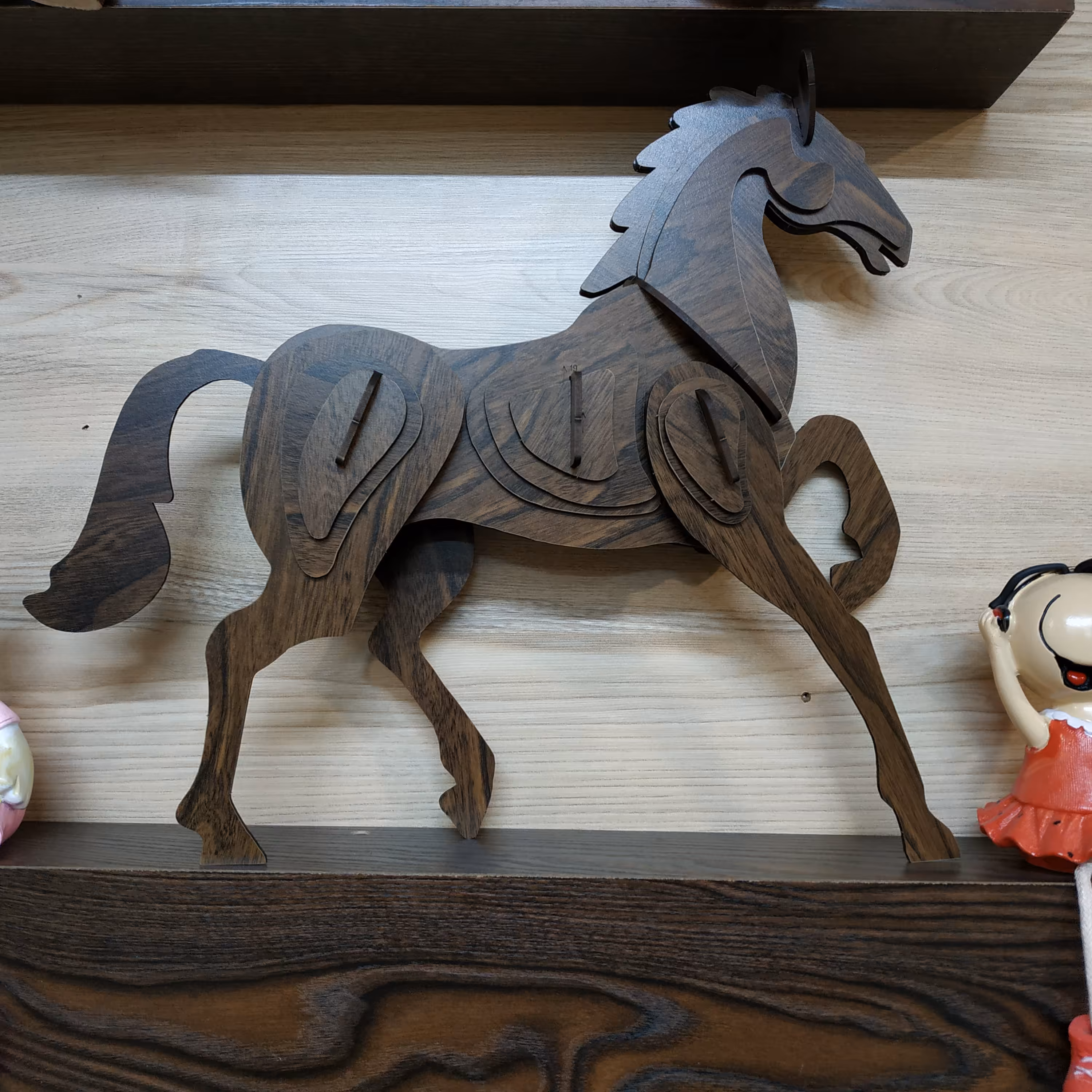 پازل سه بعدی چوبی اسب آبان