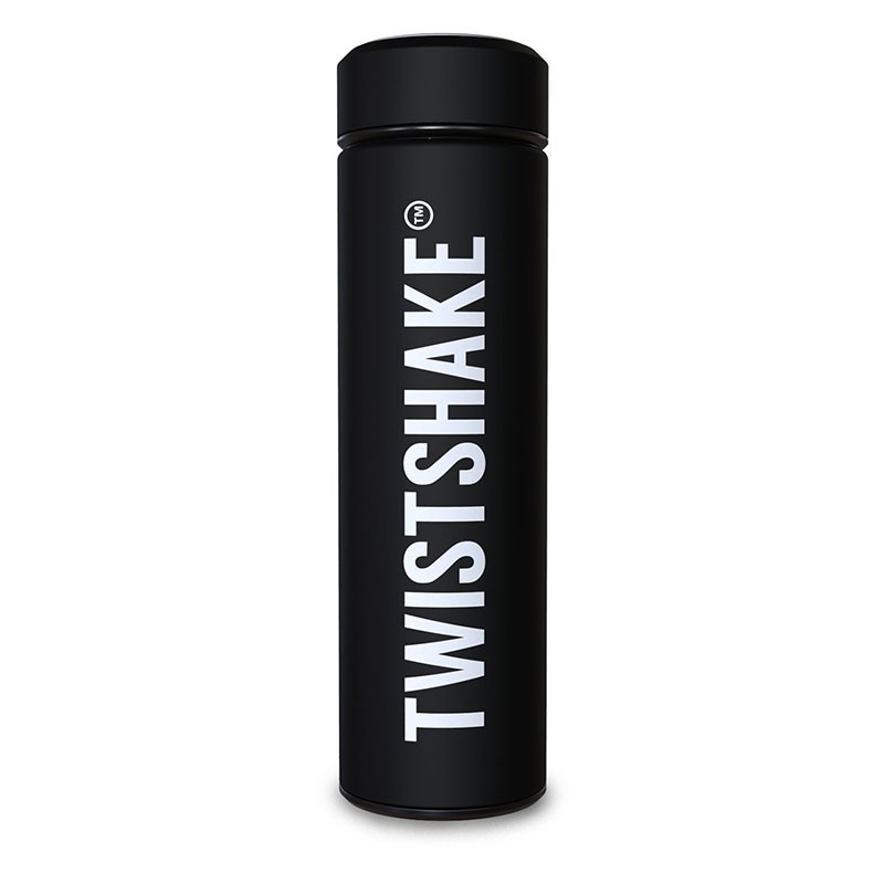 فلاسک سرد و گرم پاستیل مشکی تویست شیک ظرفیت 420 میلی لیتر اورجینال twistshake