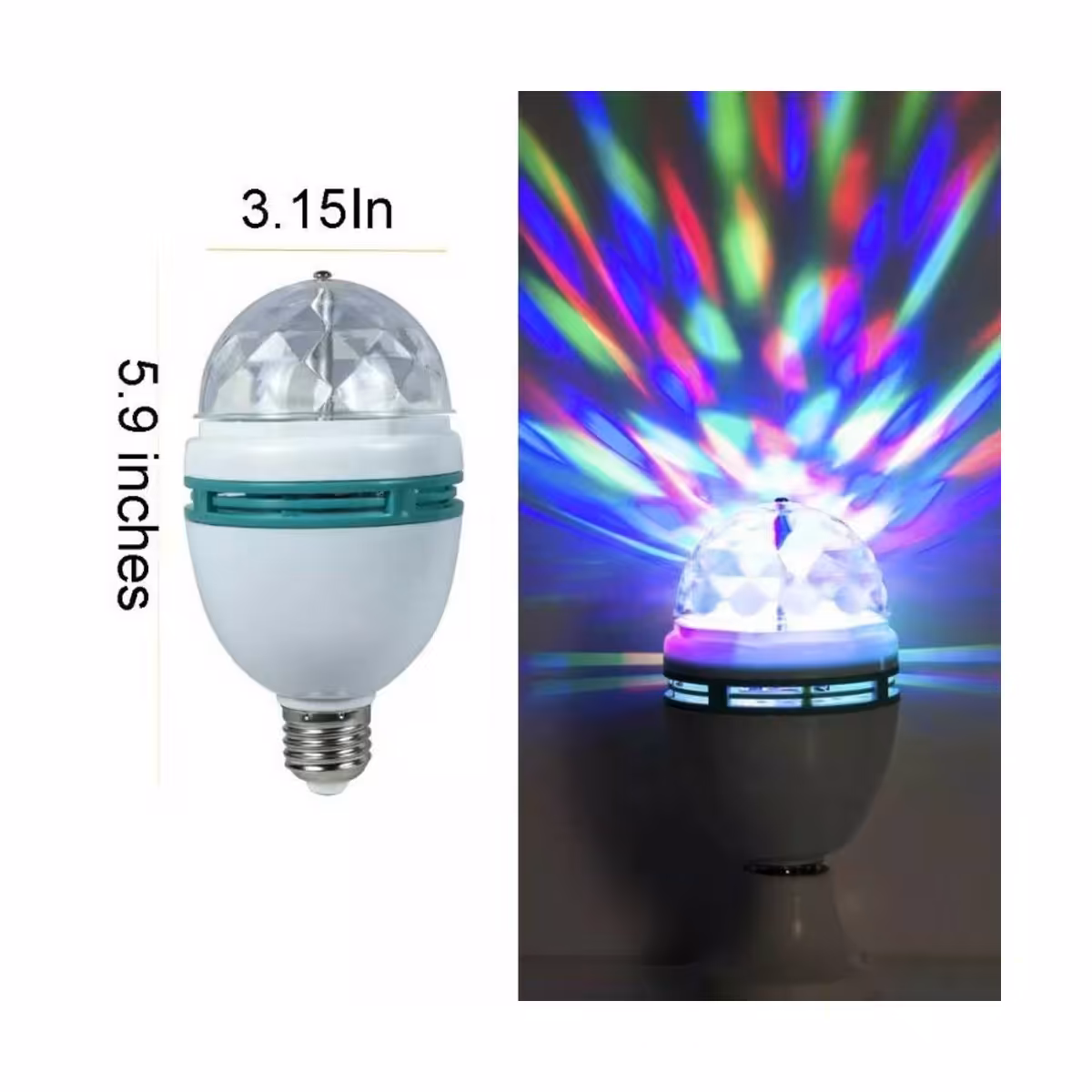 لامپ دیسکویی 360 درجه - لامپ رنگارنگ جشن-لامپ رقص نور اقتصادی و بصرفه