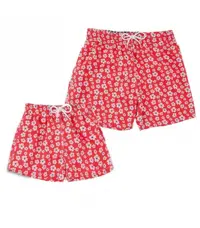 ست مایو شورتی پدر و پسر Archimede Boy Men Boxer Flowers