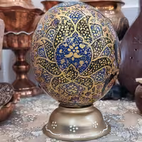 تخم شترمرغ طرح تذهیب (پس کرایه)